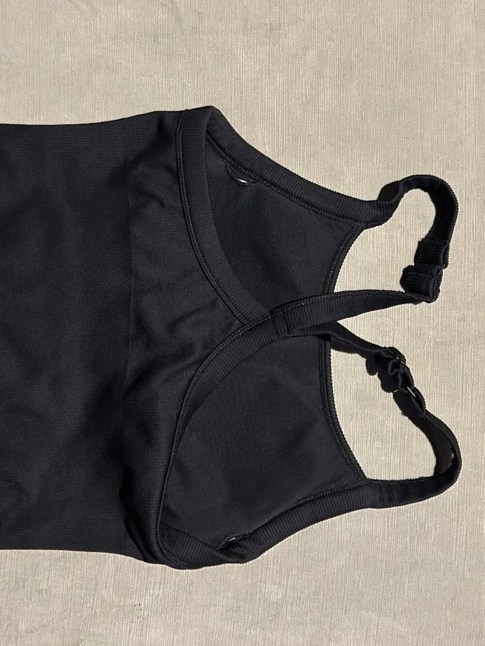 ALO YOGA Seamless Ribbed Favorite Tank - Black - Size Small